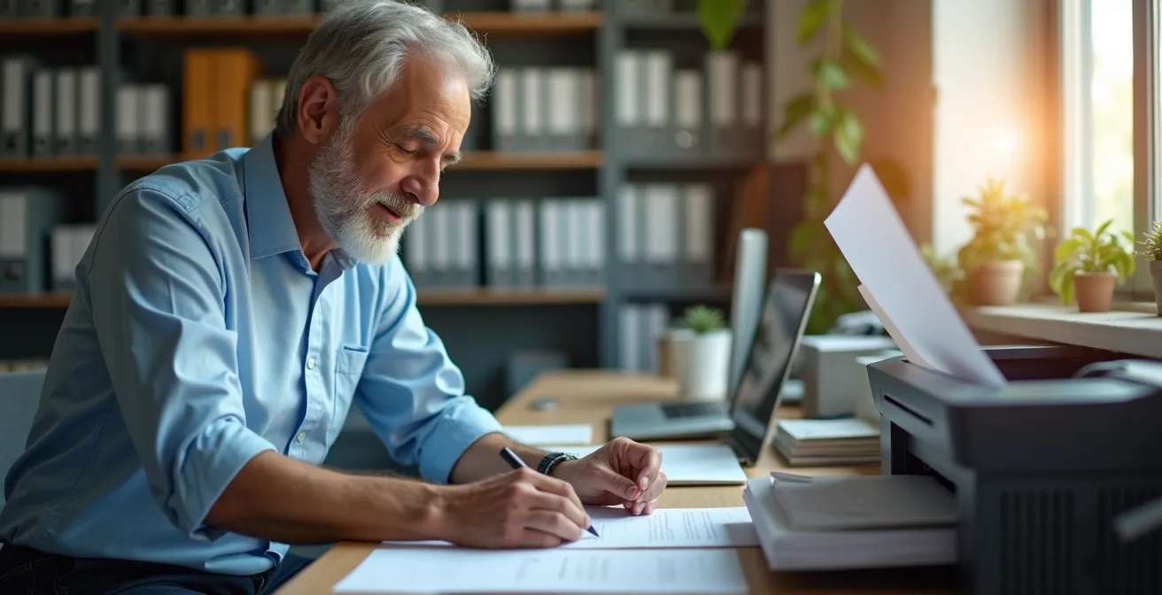 Trasformazione da archivio cartaceo a digitale in ufficio italiano