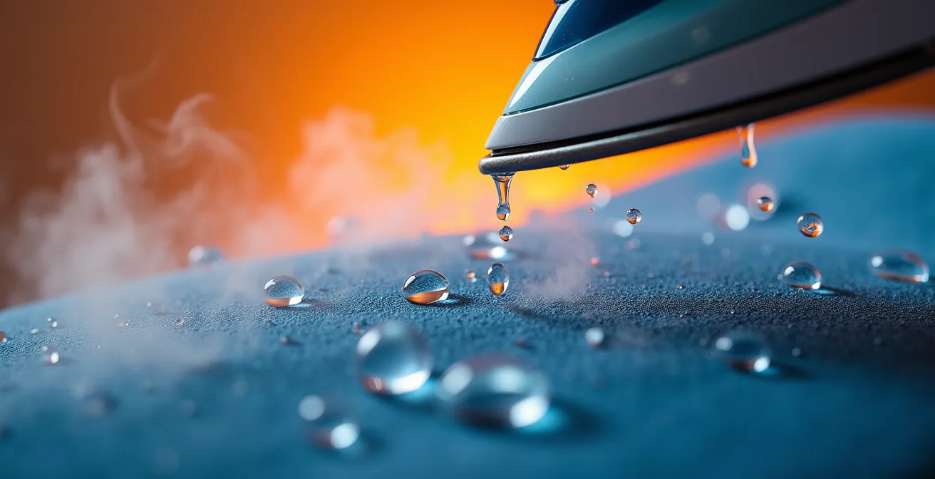 Processo di riattivazione termica del trattamento DWR su tessuto tecnico riciclato